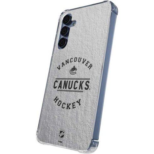 NHL Vancouver Canucks Black Text Galaxy A35 5G Clear Case